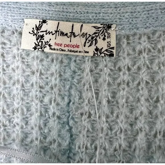 Intimately Free People Cozy Pullover Dress V-Neck Light Blue XS SMALL Knit - Picture 3 of 6